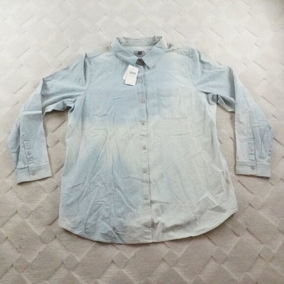 J. Jill Soft Blue Button Down Shirt - Picture 1 of 11
